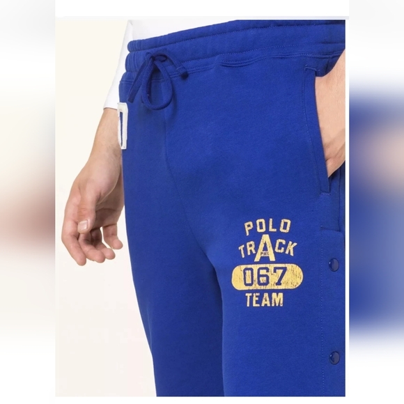 Polo Ralph Lauren Men's XXL Blue Sweatpants Tear Away Joggers Track Logo NWT - Picture 5 of 16